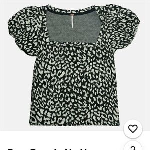 Free People Leopard Print Top